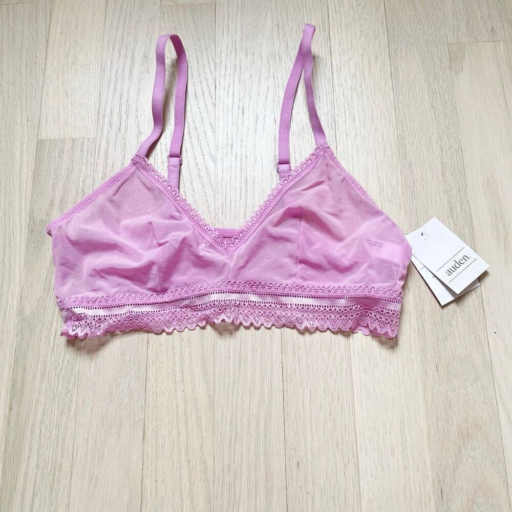 BUY 1 GET 1 FREE Auden Pink Small stretchy lace bralette